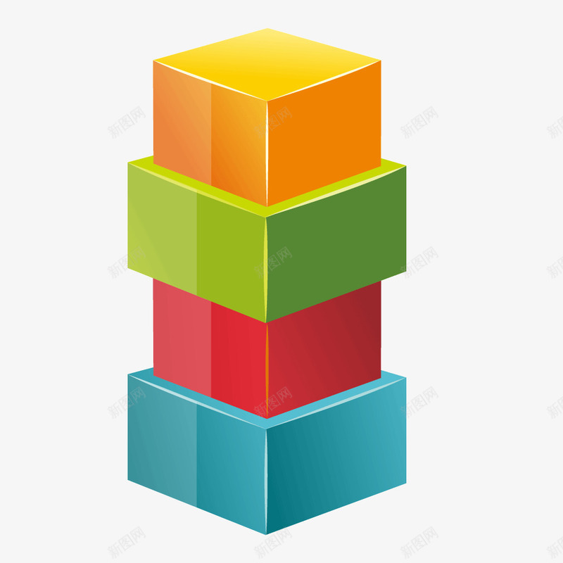 彩色质感方块堆砌png免抠素材_88icon https://88icon.com 堆砌 彩色 方块 质感