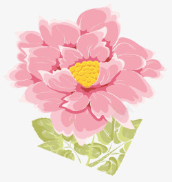 水彩牡丹花粉色花朵素材