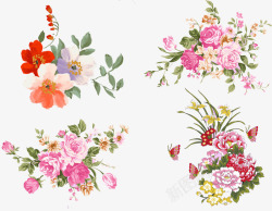 牡丹花花团组图素材