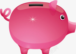 粉色小猪存钱罐素材