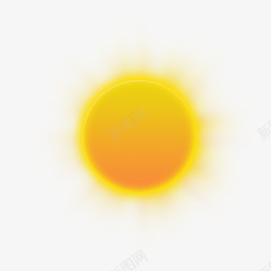 一个黄桃一个晴天太阳图标图标