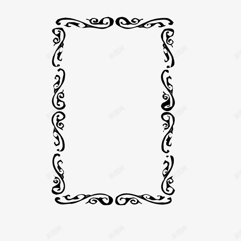 黑色波浪花边相框矢量图ai免抠素材_88icon https://88icon.com 波浪 相框 花边 黑色 矢量图