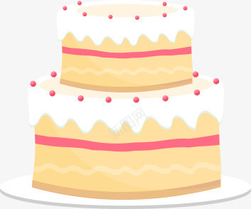 蛋糕png免抠素材_88icon https://88icon.com 卡通 双层蛋糕 奶油 庆祝元素 生日蛋糕