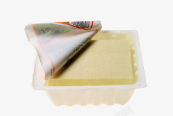 手绘白色方形包装豆腐素材