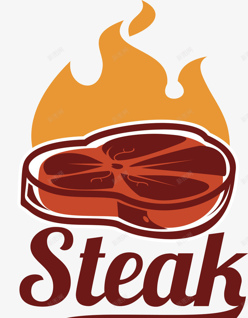 碳烤烤肉标签png免抠素材_88icon https://88icon.com 火焰 烧烤烤肉 牛肉 矢量标签 碳烤 餐饮