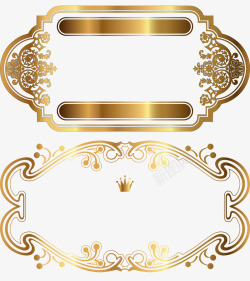 古典金色装饰框架素材
