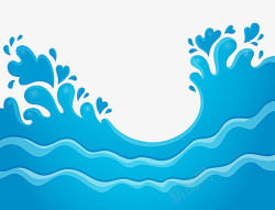 海里的波浪素材
