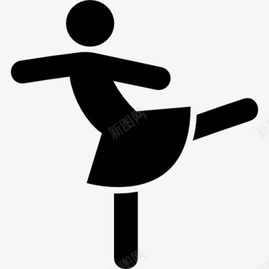 维吾尔族姑娘姑娘跳舞图标图标