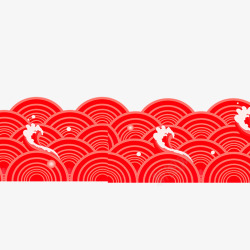 红色圆弧纹理波纹水面素材