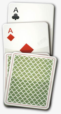 网格扑克牌矢量图素材