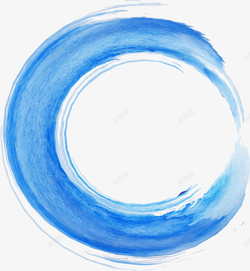 环形蓝色笔刷png免抠素材_88icon https://88icon.com 水彩 水彩涂鸦 水彩笔刷 矢量素材 蓝色笔刷