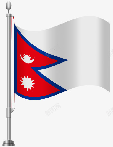 尼泊尔的国旗png免抠素材_88icon https://88icon.com 国旗 多云 太阳 尼泊尔 旗帜