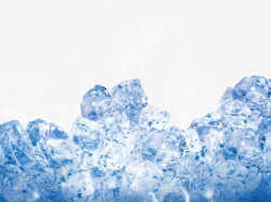 淡蓝色冰块元素素材