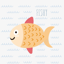 微笑鱼扁平微笑的鱼矢量图高清图片