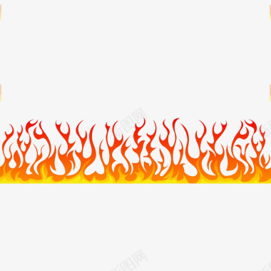 卡通红色炙热的火焰的标识图标图标
