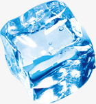 蓝色透明冰块海报素材