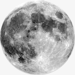 中秋节黑白色的月亮素材