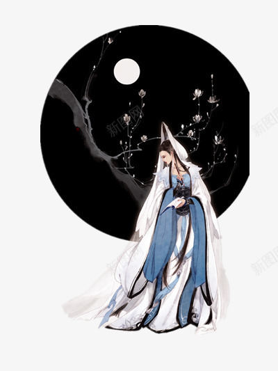 月亮女神png免抠素材_88icon https://88icon.com 女神 月亮 装饰