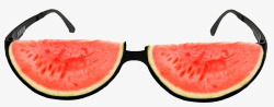 夏天西瓜装饰眼镜素材