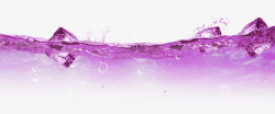 紫色清新水流冰块装饰图案素材