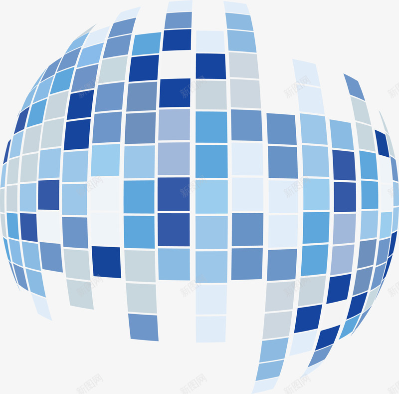 立体效果蓝色方块球体矢量图eps免抠素材_88icon https://88icon.com 拼图球体 球体 矢量png 科技感 立体效果 蓝色方块 矢量图