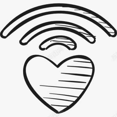 无网络信号标志爱心桥的标志图标图标
