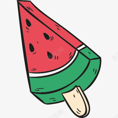 西瓜冰淇淋图标图标