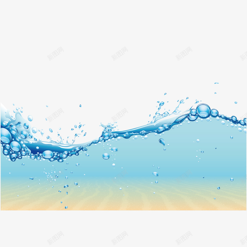 海水波浪矢量图ai免抠素材_88icon https://88icon.com 波浪 海水 素材 蓝色 矢量图