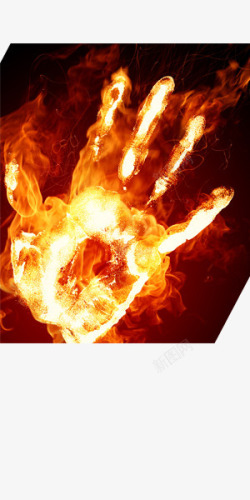 火焰色火焰的手掌高清图片
