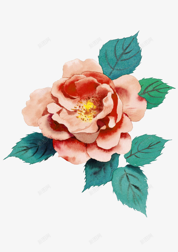 牡丹花彩绘花朵png免抠素材_88icon https://88icon.com 彩绘 牡丹花 花朵
