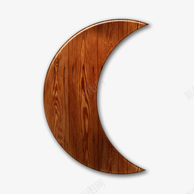 月亮木质桌面图标图标