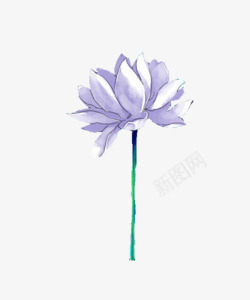 牡丹花蓝色牡丹花手绘png免抠素材_88icon https://88icon.com 手绘 牡丹花 蓝色