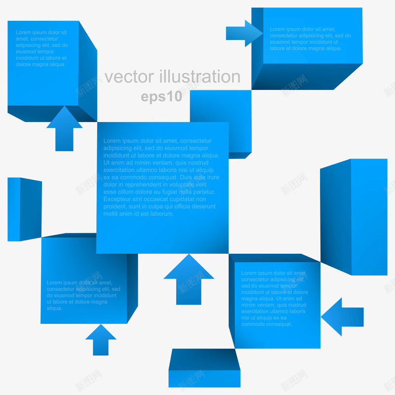 商务创业立体矢量图eps免抠素材_88icon https://88icon.com 免扣png素材 创意 方块 立体 箭头 矢量图