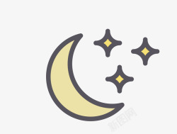 月亮和星星素材