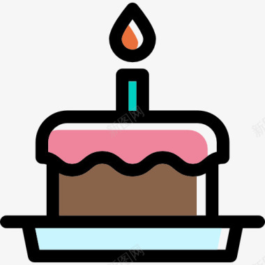 食品零食甜点生日蛋糕图标图标