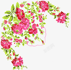 手绘粉色牡丹植物装饰素材