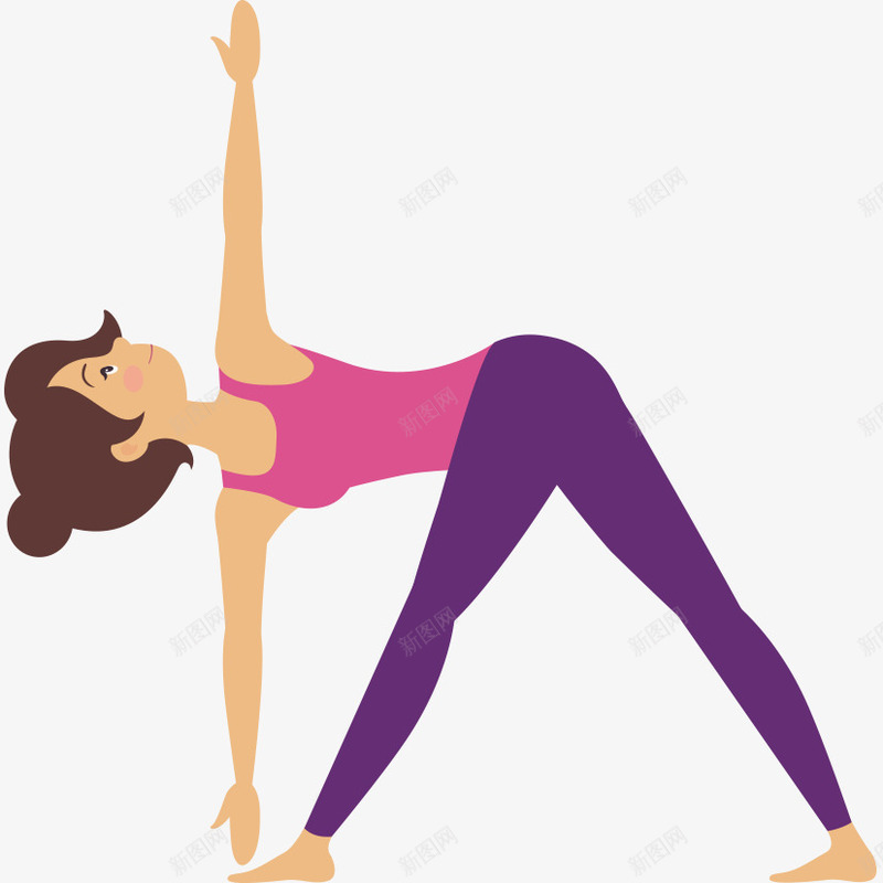 练瑜珈的卡通女人png免抠素材_88icon https://88icon.com 健身 卡通少女 瑜珈 练瑜珈
