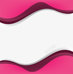 粉红色波浪的边框矢量图素材
