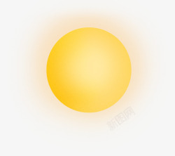 卡通黄色发光太阳效果素材