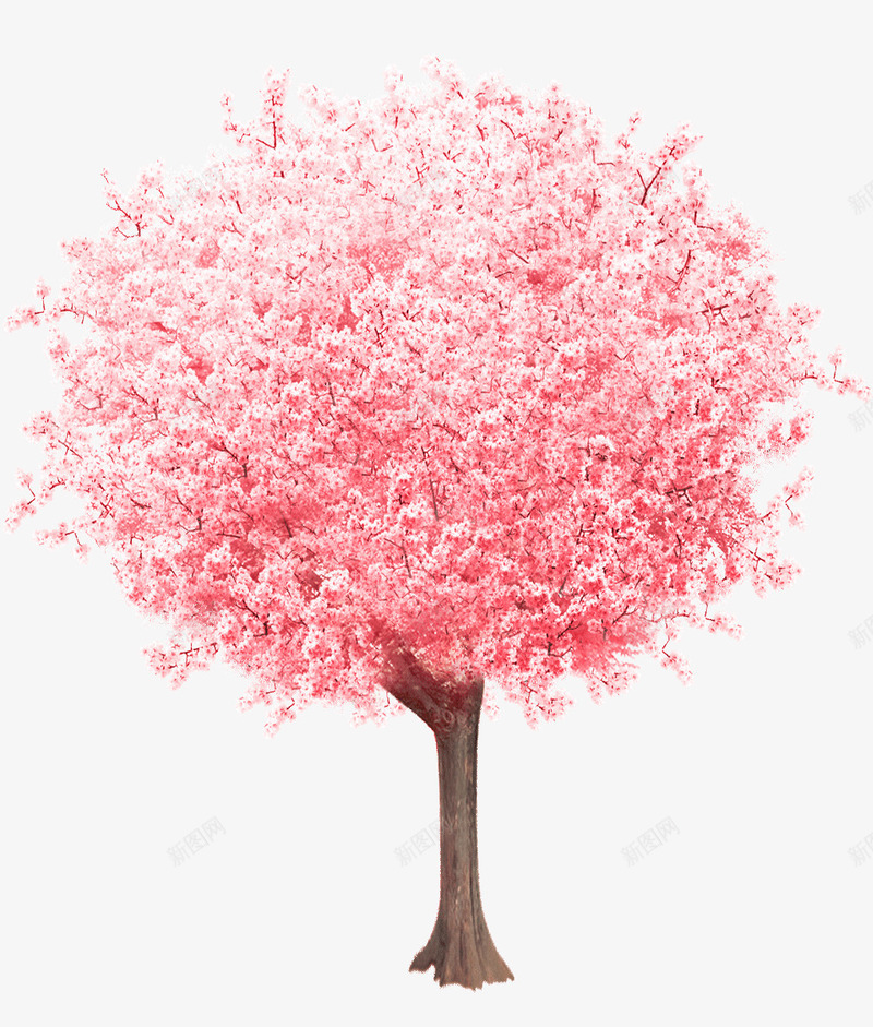 卡通手绘美丽的粉色的树png免抠素材_88icon https://88icon.com 创意 动漫动画 卡通手绘 卡通树 粉色的树 美丽的树