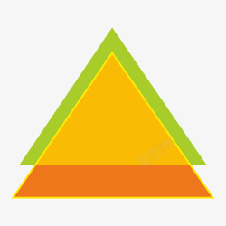 黄色三角形矢量图素材