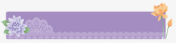 紫色姓名框素材