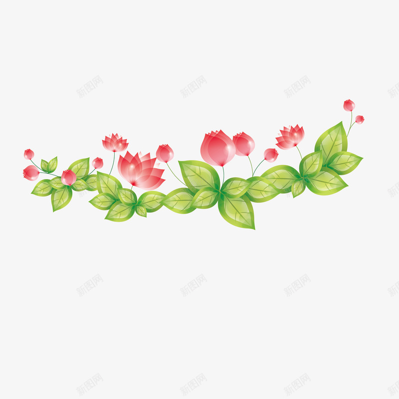 卡通清新花藤花树叶矢量图ai免抠素材_88icon https://88icon.com 卡通 树叶 清新 花 花藤 矢量图