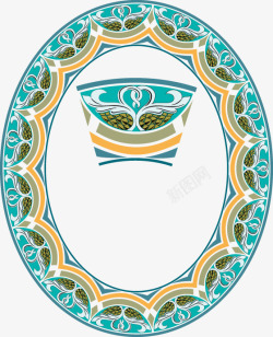 阿拉伯蔓藤花纹素材