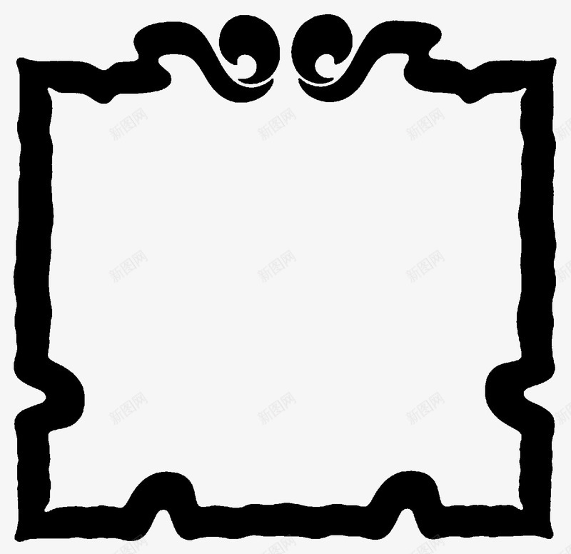 经典复古花纹边框png免抠素材_88icon https://88icon.com 卡通 手绘 线条 藤蔓 边框