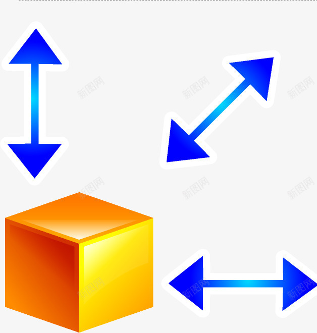 上下移动橘色立体方块png免抠素材_88icon https://88icon.com 卡通 手绘图 方向 橘色立体方块 移动 箭头