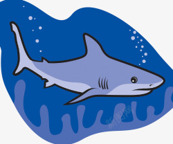 鲨鱼漫画素材