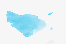 蓝色笔刷效果png免抠素材_88icon https://88icon.com 水墨痕迹 水痕 蓝色水彩