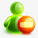 色彩柔和色彩斑斓的水晶MSN图标禁止图标