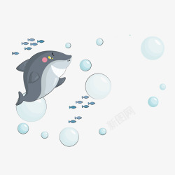 鲨鱼插画矢量图素材